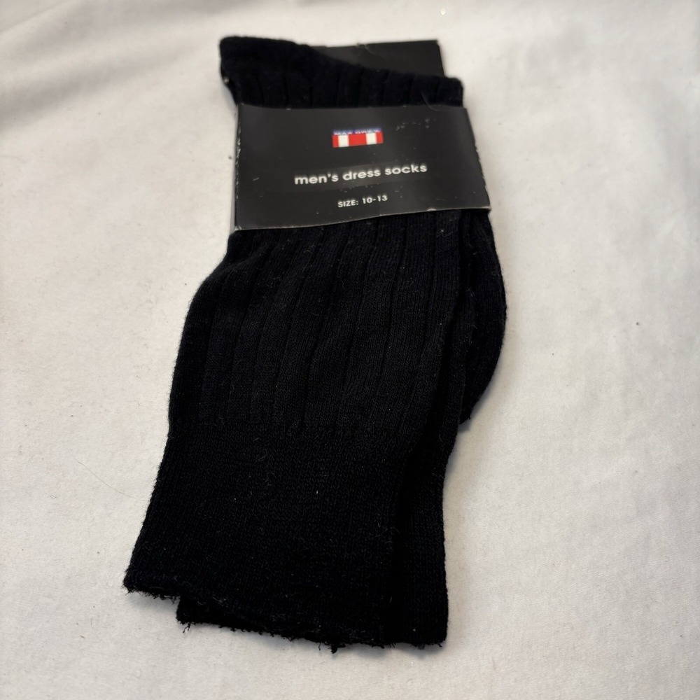 One Pair Max Grey Fine Men's Socks Size 10-13 Made in Turkey 75% Cotton black